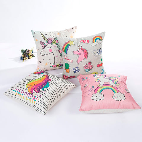 Unicorn Series Linen Pillow Case