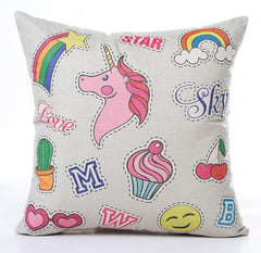 Unicorn Series Linen Pillow Case