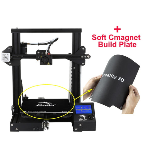 Cheap DIY 3d printer Creality Ender3 V-slot Resume Power Failure  soft Cmanet magnetic build bed